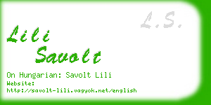 lili savolt business card